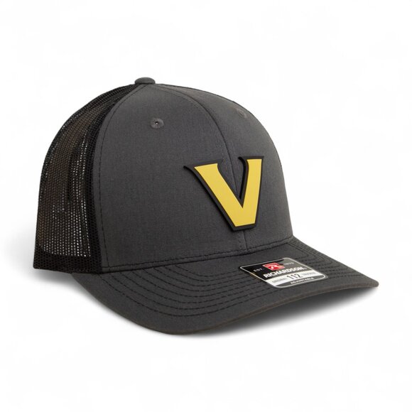 Vanderbilt Commodores Gold 3D Snapback Trucker Hat- Charcoal/ Black - Picture 1 of 3